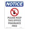 Signmission OSHA Sign, Please Keep This Office With Symbol, 18in X 12in Rigid Plastic, 12" W, 18" L, Portrait OS-NS-P-1218-V-17500 - alternate 1